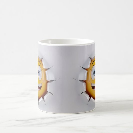 Gezicht Emoticon Doorbraak Magische Mok (Center)