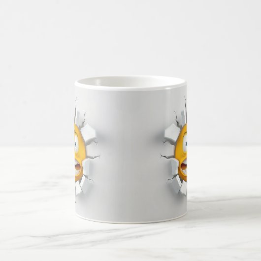 Gezicht Emoticon Doorbraak Magische Mok (Center)