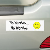 gezicht, geen haren... geen zorgen bumpersticker (Op auto)