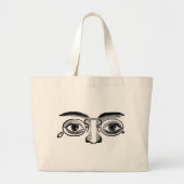 gezicht grote tote bag (Voorkant)