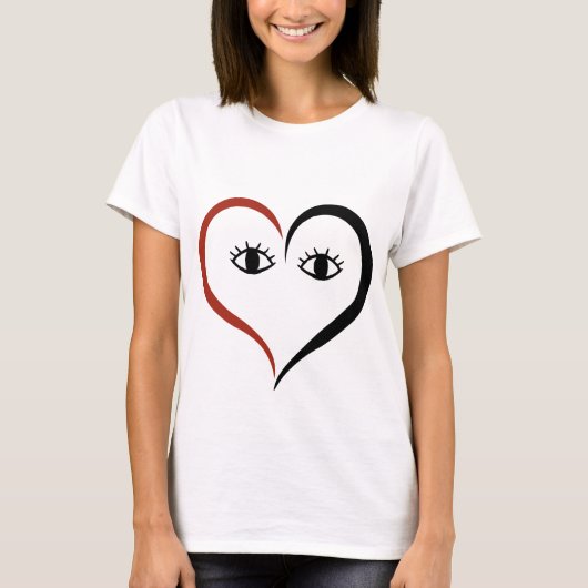 Gezicht Hart T-shirt (Voorkant)
