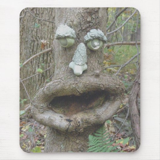 Gezicht in de Bossen boom Muismat (Voorkant)