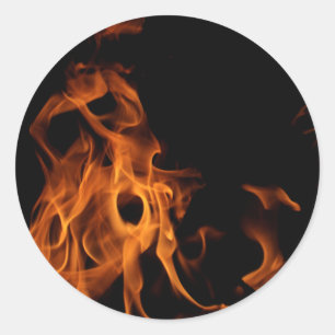 Gezicht in de Fire Sticker