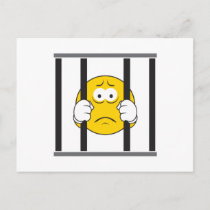 Gezicht in de gevangenis briefkaart