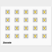 Gezicht in de gevangenis ronde sticker (Vel)