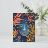 Gezicht in de planten briefkaart (Staand voorkant)