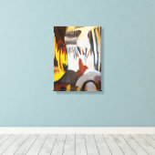 Gezicht in de Rocks kunst Canvas Afdruk (Insitu (Houten vloer))