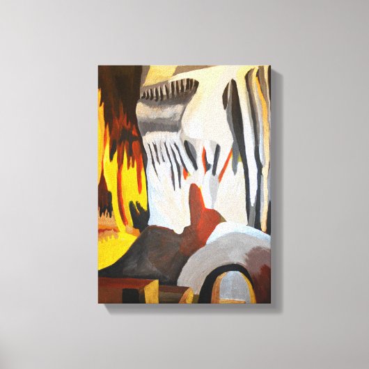 Gezicht in de Rocks kunst Canvas Afdruk (Voorkant)