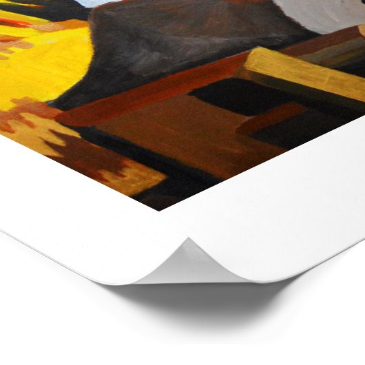 Gezicht in de Rocks Poster (Hoek)