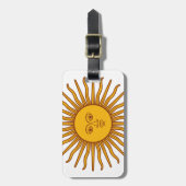 Gezicht in de zon - Zonnezon Bagagelabel (Voorkant verticaal)