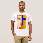 Gezicht in een cross Mannen T-shirt (Voorkant volledig)