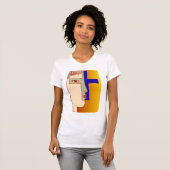 Gezicht in een Cross Womens T-shirt (Voorkant volledig)
