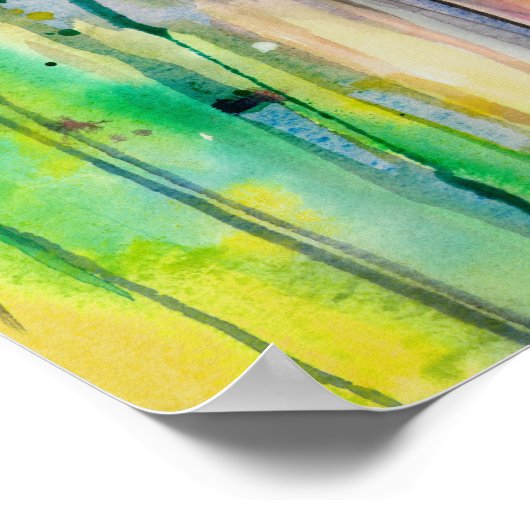 Gezicht in het Abstracte Fantaseportret van de Ver Poster (Hoek)