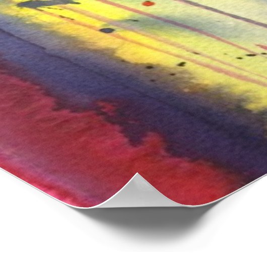 Gezicht in het moderne schilderij van een vrouweli poster (Hoek)