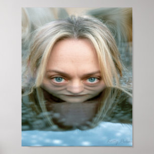 "Gezicht in het water" Art Poster Print Katty Puls