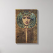 Gezicht in Spiegel  Art Nouveau Canvas Art (Voorkant)