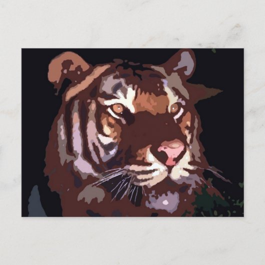 Gezicht in Tiger Briefkaart (Voorkant)