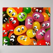 gezicht jellybeans poster (Voorkant)