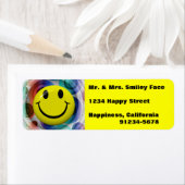 Gezicht kleurrijke, heldere retour adreslabels etiket (Insitu)