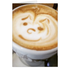 Gezicht koffie latte