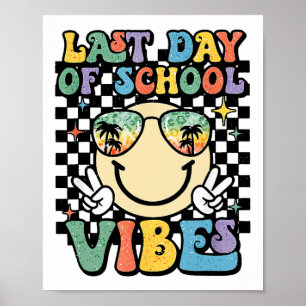 Gezicht Laatste dag van school Vibes Gles Tropisch Poster