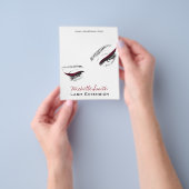 Gezicht lange wimpers eyeliner Wimper Extensie Flyer (Hand)