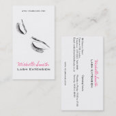 Gezicht lange wimpers Lash Extension visitekaartje (Voorkant / Achterkant)