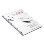 Gezicht lange wimpers Wimper Extensie Notitieboek (Rechterzijde)