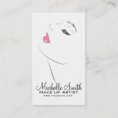 Gezicht Lash Extensions Roze lippen Visitekaartje (Voorkant)