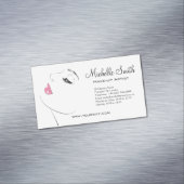 Gezicht Lash Extensions Roze lippen Visitekaartje Magneet (Voorbeeld)