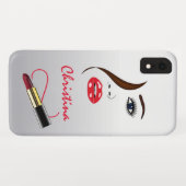 Gezicht Lipstick Kiss Mirror Make-up Artiest Mode Case-Mate iPhone Case (Achterkant (horizontaal))
