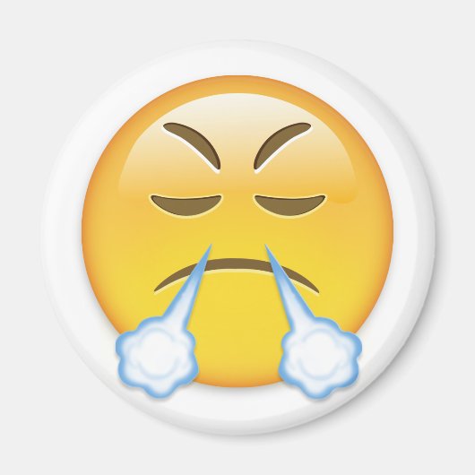 Gezicht met blik op Triumph Emoji Magneet (Voorkant)