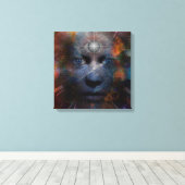 Gezicht met derde oog canvas afdruk (Insitu (Houten vloer))