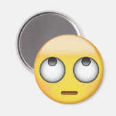 Gezicht met draaiende ogen Emoji Magneet (Voorkant / Achterkant)