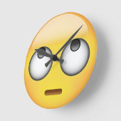 Gezicht met draaiende ogen Emoji Ronde Klok (Hoek)