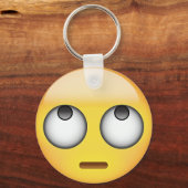 Gezicht met draaiende ogen Emoji Sleutelhanger (Voorkant)