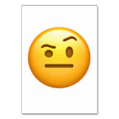 Gezicht met één Eyebrow verhoogd - Emoji Kaart (Voorkant)