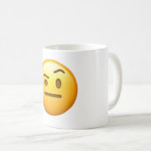 Gezicht met één Eyebrow verhoogd - Emoji Koffiemok (Voorkant rechts)