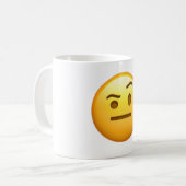 Gezicht met één Eyebrow verhoogd - Emoji Koffiemok (Voorkant links)