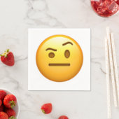Gezicht met één Eyebrow verhoogd - Emoji Servetten (Insitu)