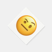 Gezicht met één Eyebrow verhoogd - Emoji Servetten (Hoek)