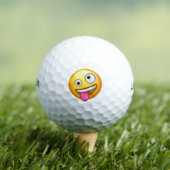 Gezicht met één grote en één kleine oog - Emoji Golfballen (Insitu Shirt)
