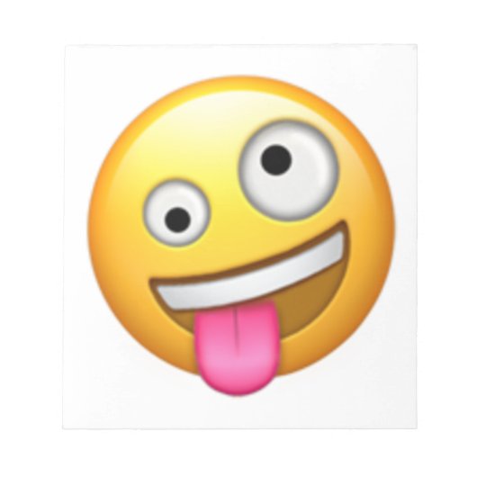 Gezicht met één grote en één kleine oog - Emoji Notitieblok (Voorkant)