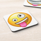 Gezicht met één grote en één kleine oog - Emoji Onderzetter (Linkerzijde)