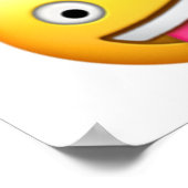 Gezicht met één grote en één kleine oog - Emoji Poster (Hoek)