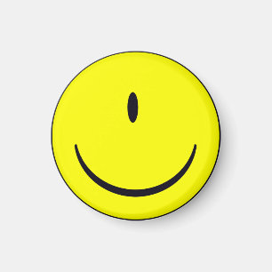 Gezicht Met Één Oog Grappige Knop Badge Magneet