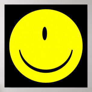 Gezicht met één Poster voor grappige gebarenteken