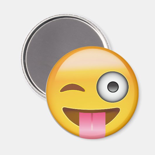 Gezicht met eend tong en oogoogoogji magneet (Voorkant / Achterkant)