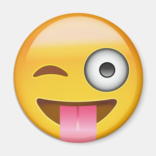 Gezicht met eend tong en oogoogoogji magneet (Voorkant)