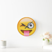 Gezicht met eend tong en oogoogoogji ronde klok (Huis)